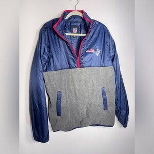 NFL Team Apparel New England Patriots Pullover 1/4 Zip Jacket Size Large